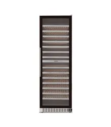 Adega Duo 171Di Crissair de embutir, vista frontal com porta de vidro e puxador vertical em inox