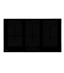Cooktop Induzione 90 Crissair, cooktop de indução de 90 cm com cinco zonas, visto de cima