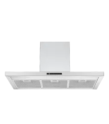 Coifa Slim 90 Crissair de parede, vista frontal em inox com chaminé reta