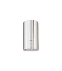 Coifa Isola Cilindro Crissair de teto em inox, cilindro com painel de comandos vertical