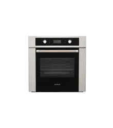 Forno Elétrico Dream Crissair de embutir, vista frontal com moldura em inox e vidro preto