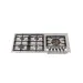 Cooktop Europa G6 Crissair em perspectiva, mostrando a mesa em inox e os botões alinhados