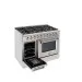 Fogão Freestanding Austin 120 Crissair em ângulo com o forno menor aberto