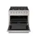 Fogão Freestanding Austin 90 Crissair com o forno aberto, mostrando as grades e a bandeja