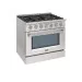 Fogão Freestanding Austin 90 Crissair em perspectiva lateral, com a porta do forno fechada