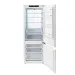 Refrigerador Bottom Freezer 70 Crissair com as duas portas abertas, mostrando a geladeira e o freezer inferior
