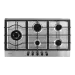 Cooktop Fuoco 90 Crissair a gás, mesa em inox de 90 cm com cinco bocas, vista de cima