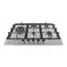 Cooktop Fuoco 75 Crissair em perspectiva, com a mesa em inox e os cinco botões alinhados