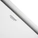 Detalhe da placa Crissair Made in Italy na borda em inox da Coifa Roof Plane