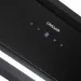Detalhe aproximado do painel touch da Coifa de Embutir Black 70 Crissair com o display em azul