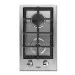 Cooktop Semi-Filo Duo Crissair, módulo domino a gás de duas bocas em inox, vista de cima