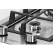 Detalhe aproximado do queimador em inox e da grade de ferro do Cooktop Semi-Filo Duo Crissair