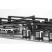 Detalhe aproximado de um queimador e das grades de ferro do Cooktop Semi-Filo 60 Crissair