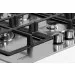 Detalhe em diagonal dos queimadores e dos botões cilíndricos do Cooktop Semi-Filo 75 Crissair