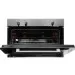 Forno BIG 90 Crissair com a porta aberta, mostrando a cavidade iluminada e o grill superior