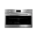 Forno Elétrico BIG 90 Crissair de embutir, vista frontal com moldura em inox e vidro preto