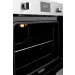 Detalhe em ângulo do painel de comandos com o interior do Forno Big 75 Crissair aceso