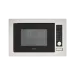 Micro-ondas Song Crissair de embutir, vista frontal com moldura em inox e vidro preto