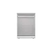 Lava Louças Freestand Crissair em inox, vista frontal de piso com puxador tubular