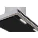 Detalhe em ângulo da Coifa Soft 90 Crissair com os dois pontos de LED iluminando o vidro preto
