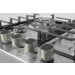 Detalhe dos botões cilíndricos em inox e dos queimadores do Cooktop Fuoco 60 Crissair