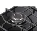 Detalhe do queimador tripla chama central e da grade de ferro fundido do Cooktop Crystal 90 Crissair