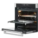 Forno Oven Grill Crissair aberto e iluminado, com a grade e a bandeja estendidas