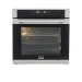 Forno Oven Grill Crissair de frente com a luz interna acesa vista pelo vidro