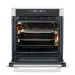 Forno Oven Grill Crissair aberto e iluminado, com as grades instaladas