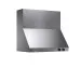 Coifa Dallas 90 Crissair em perspectiva lateral, com a chaminé em inox escovado