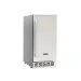 Ice Maker Crissair em perspectiva lateral, com o rodapé ventilado em inox