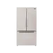 Refrigerador French Door 580 Crissair em inox, vista frontal com duas portas e gaveta de freezer