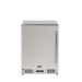 Freezer Undercounter Crissair em inox, vista frontal com puxador vertical e painel na base