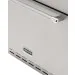 Detalhe do puxador tubular em inox e da placa Crissair Signature da Gaveta Refrigerada