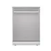 Lava Louças Freestand Crissair em inox, vista frontal com painel superior e puxador tubular