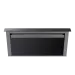 Coifa Down Draft Crissair de bancada, painel preto retrátil com moldura em inox