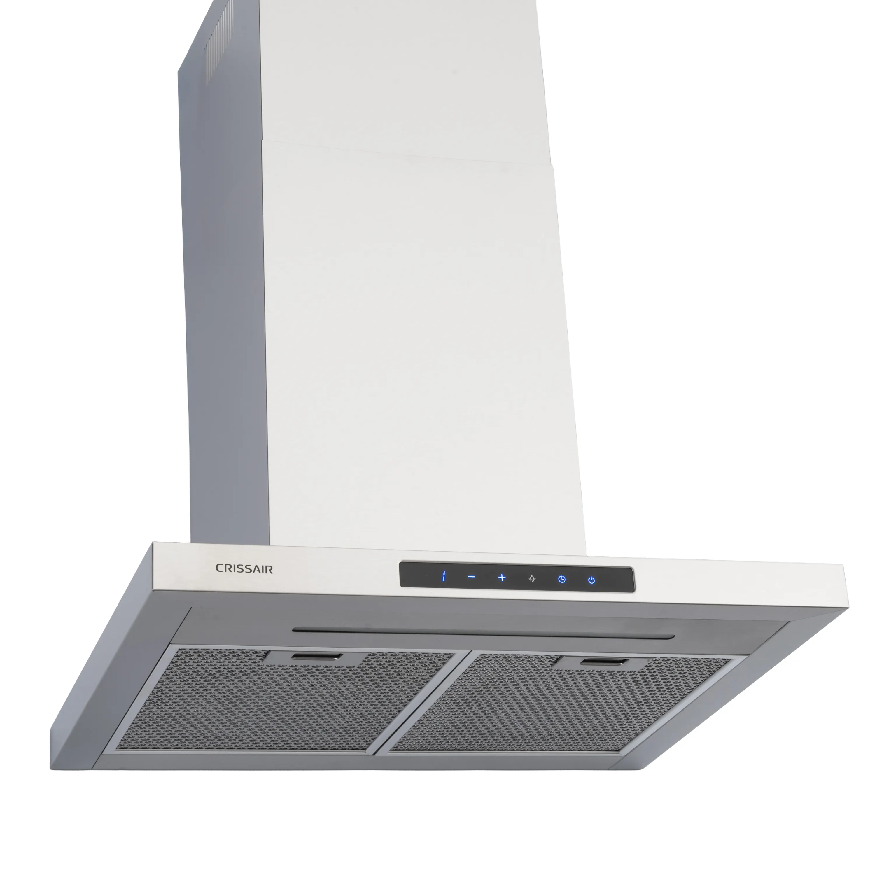 Coifa Slim 60 Crissair de parede, em inox com chaminé reta e dois filtros de alumínio