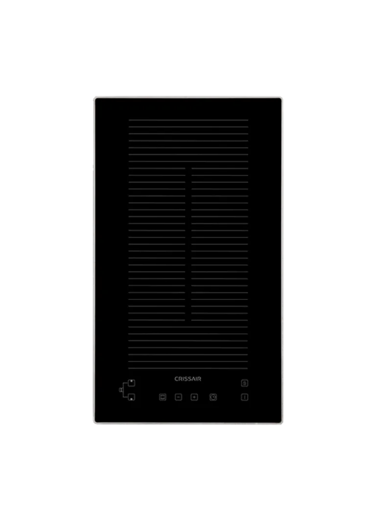 Cooktop Induzione 30 Crissair, módulo domino de indução em vidro preto com duas zonas