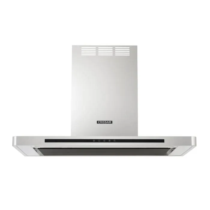 Coifa Drito Plane Inox Crissair de parede, com chaminé reta em aço inox