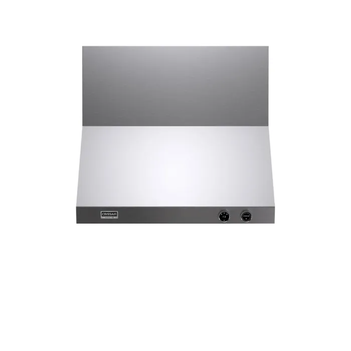 Coifa Dallas 90 Crissair em inox, vista frontal do corpo profissional de 90 cm