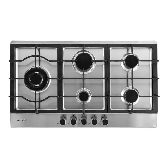 Cooktop Fuoco 90 Crissair, cooktop a gás com mesa em inox de 90 cm e cinco bocas