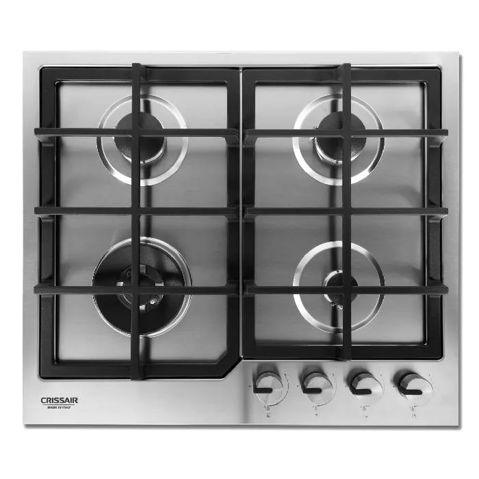 Cooktop Semi-Filo 60 Crissair, cooktop a gás com mesa em inox e quatro bocas