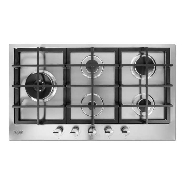 Cooktop Semi-Filo 90 Crissair, cooktop a gás com mesa em inox de 90 cm e cinco bocas