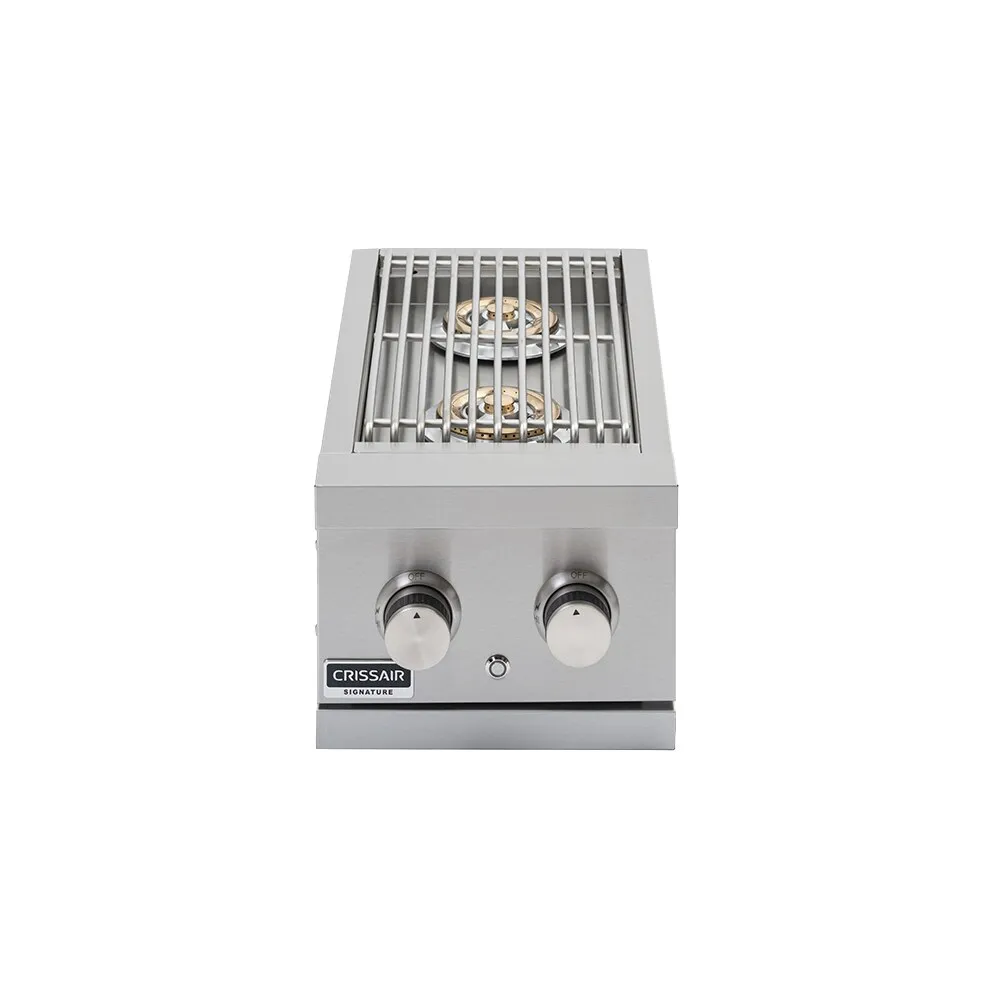 Side Burner Texas 32 Crissair, queimador lateral de embutir em inox com grelha de ferro